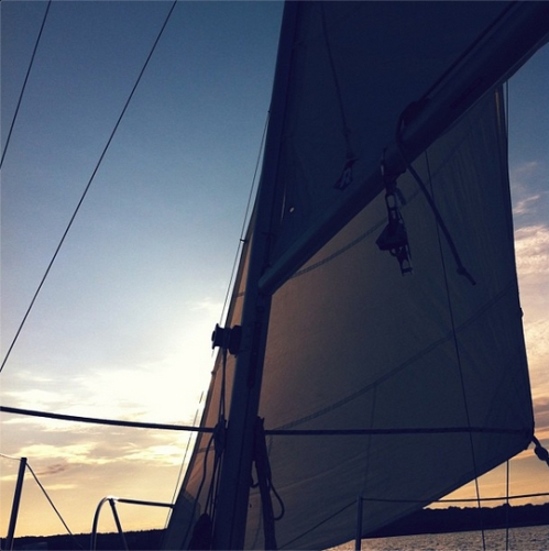 Obligatory sun set sail shot